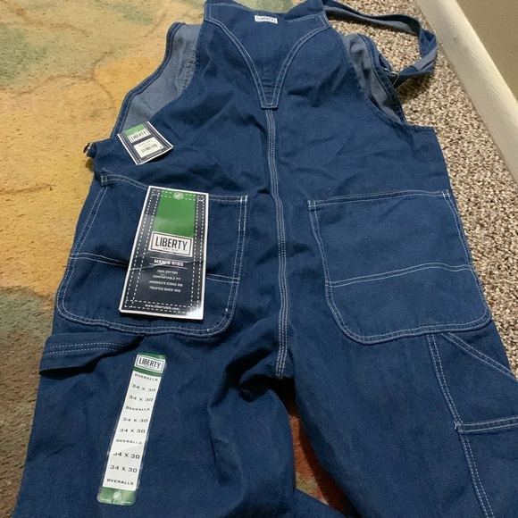 New w tags Liberty Denim Men’s Bib Overalls - Picture 1 of 3